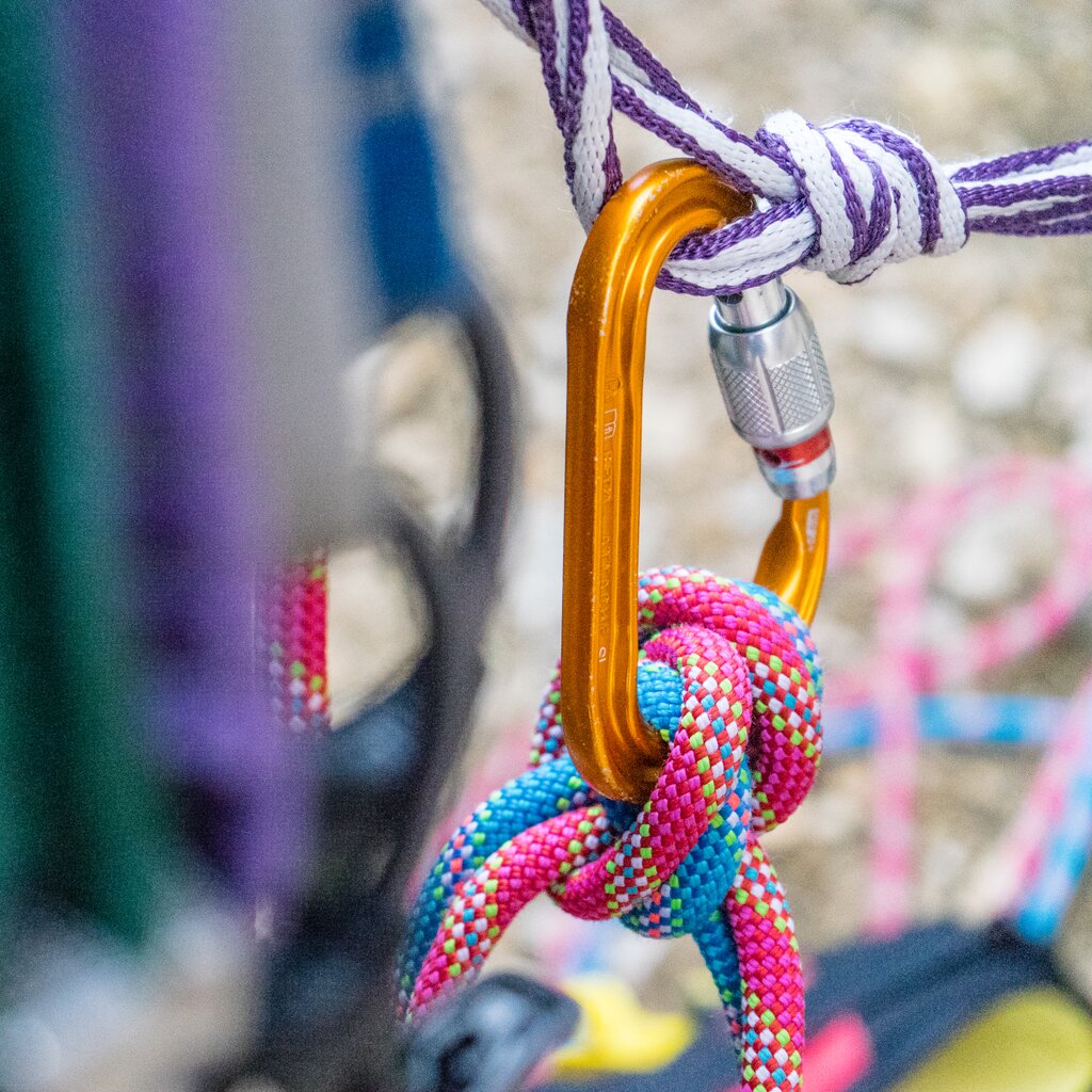 Arrampicata | © Anette Andersson Moschettone colorato per arrampicata | © Anette Andersson