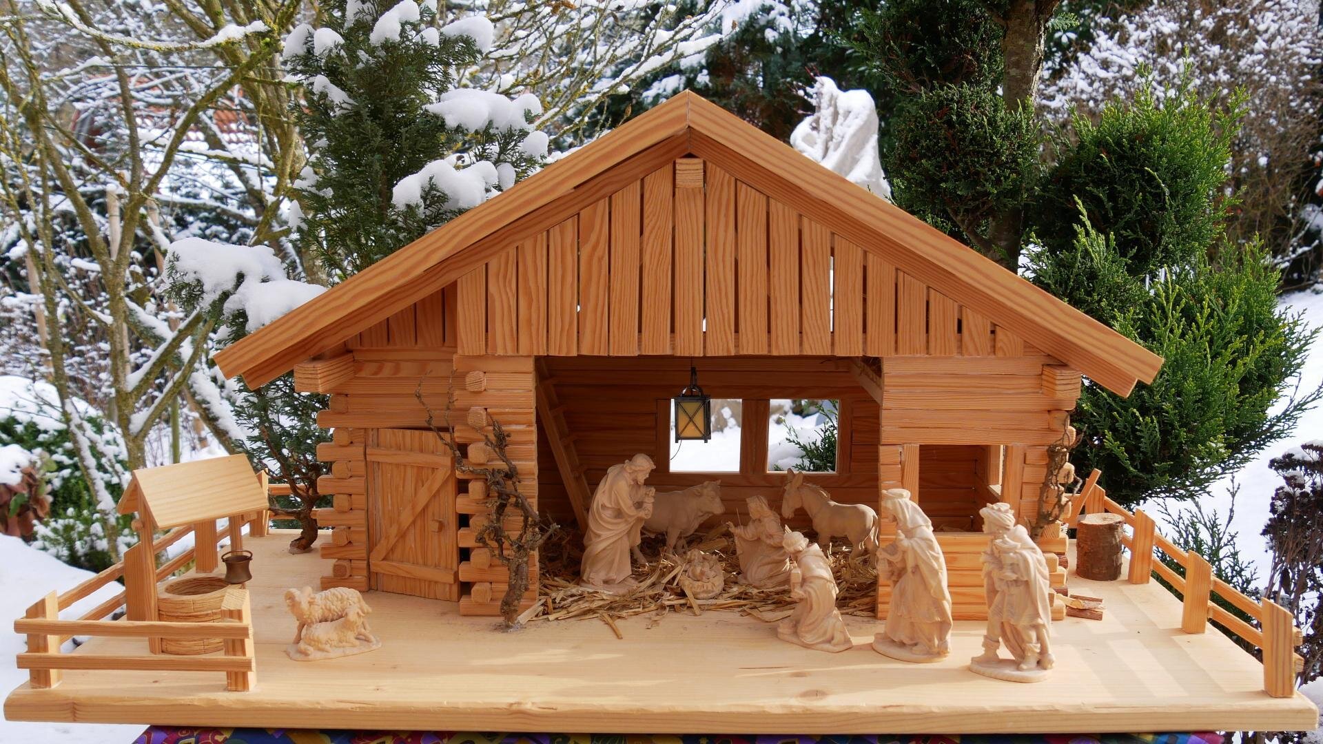 Presepe artigianale legno