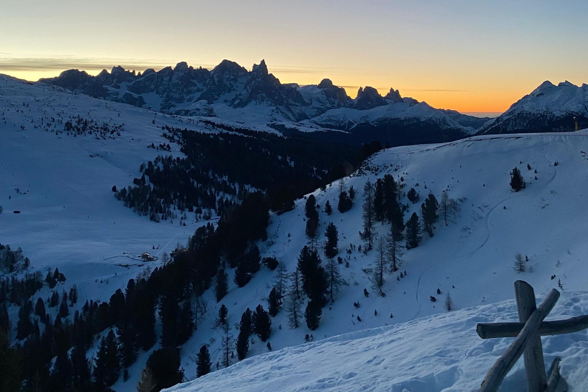 Trentino Ski Sunrise Alpe Lusia