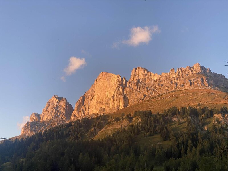 Rosengarten tramonto dal balcone